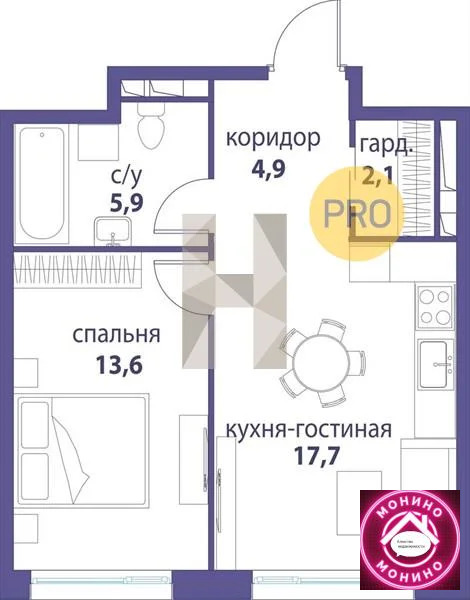 Купить 1-комнатную квартиру