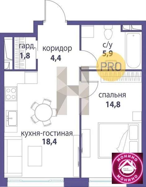 Купить 1-комнатную квартиру