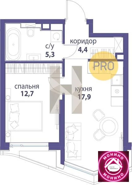 Купить 1-комнатную квартиру