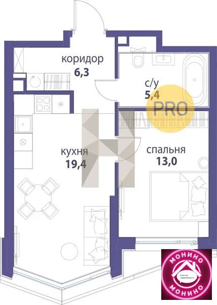 Купить 1-комнатную квартиру