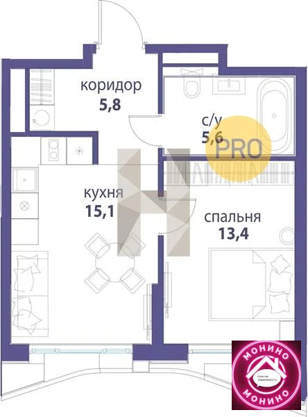 Купить 1-комнатную квартиру