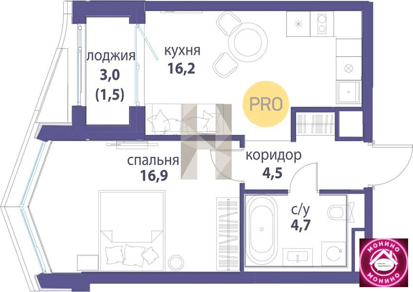 Купить 1-комнатную квартиру