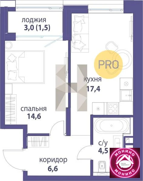 Купить 1-комнатную квартиру