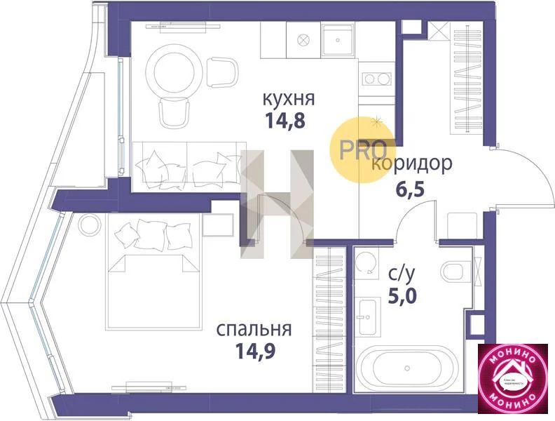 Купить 1-комнатную квартиру