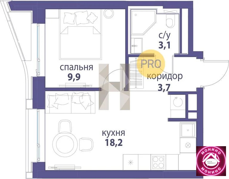 Купить 1-комнатную квартиру