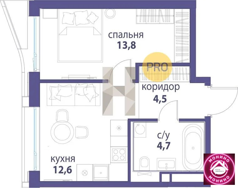 Купить 1-комнатную квартиру