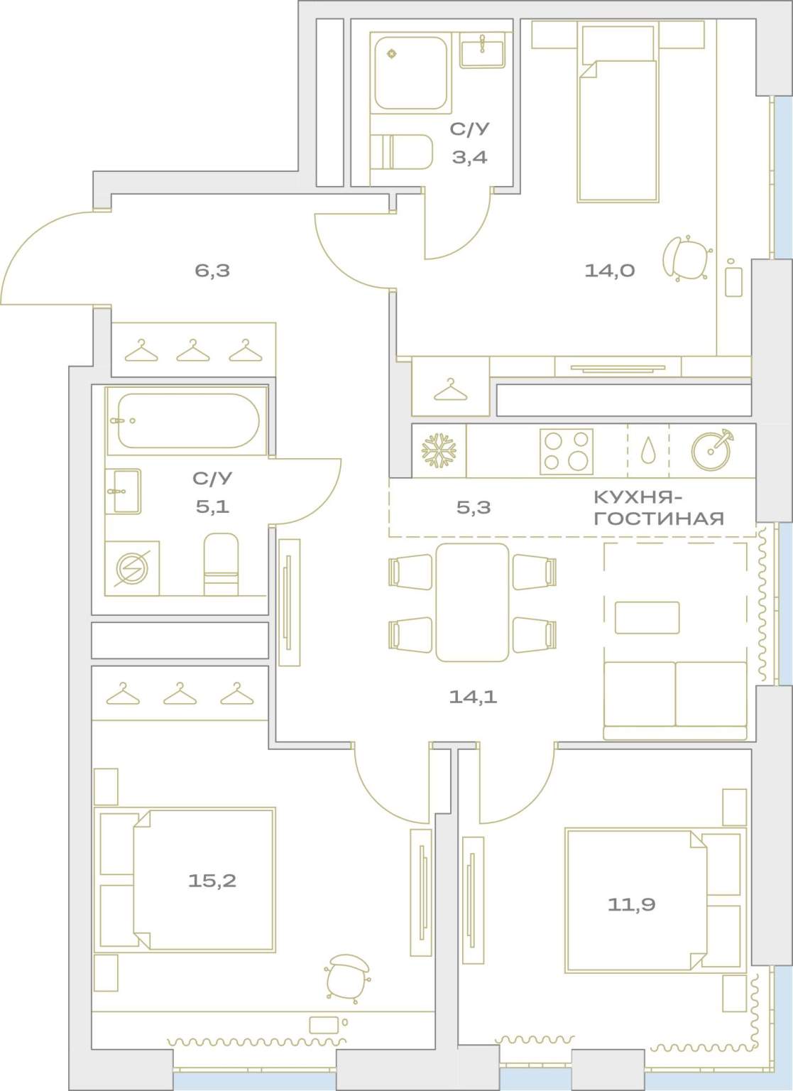 Купить 4-комнатную квартиру