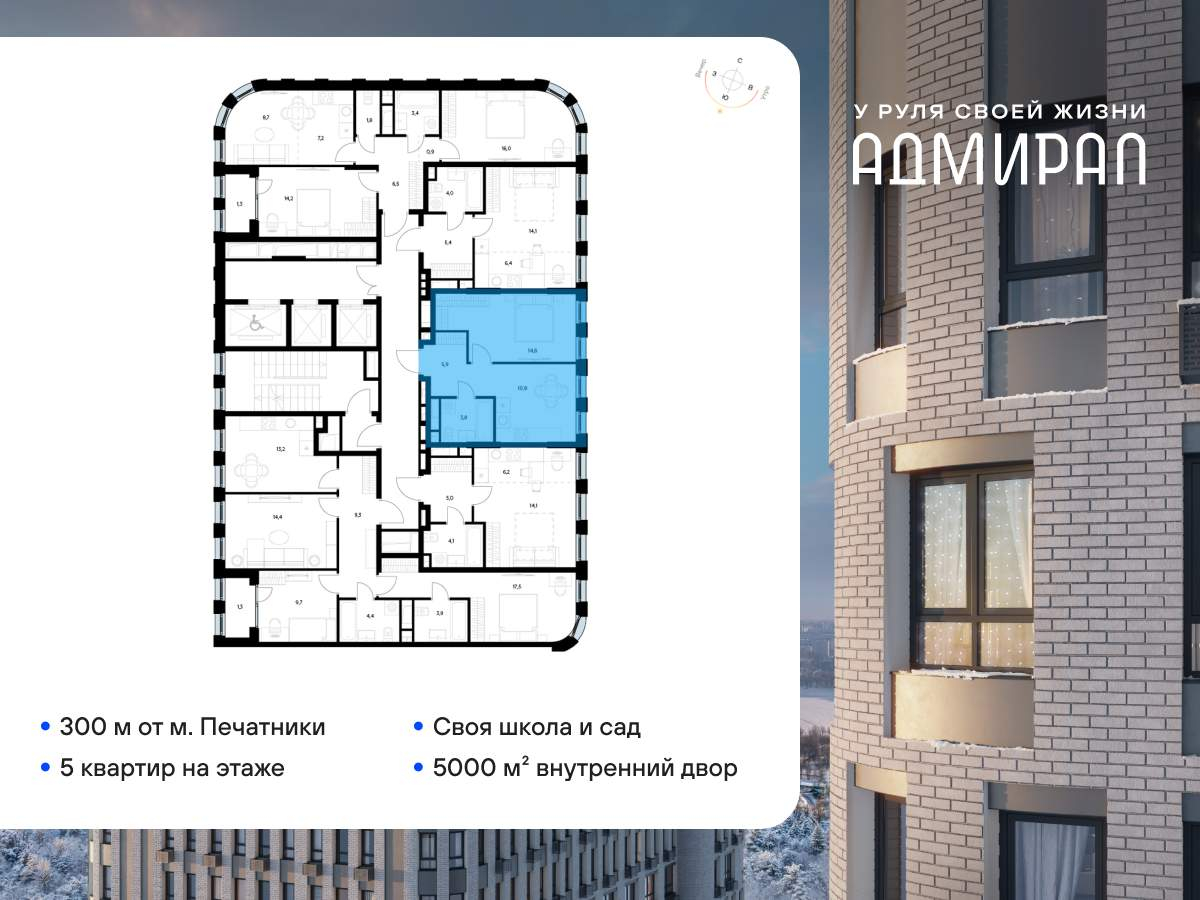 Купить 1-комнатную квартиру