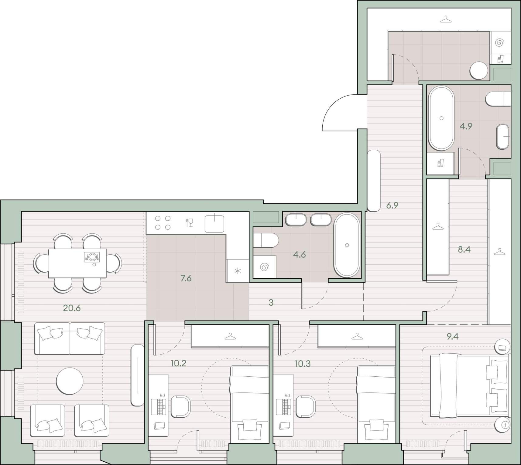 Купить 3-комнатную квартиру
