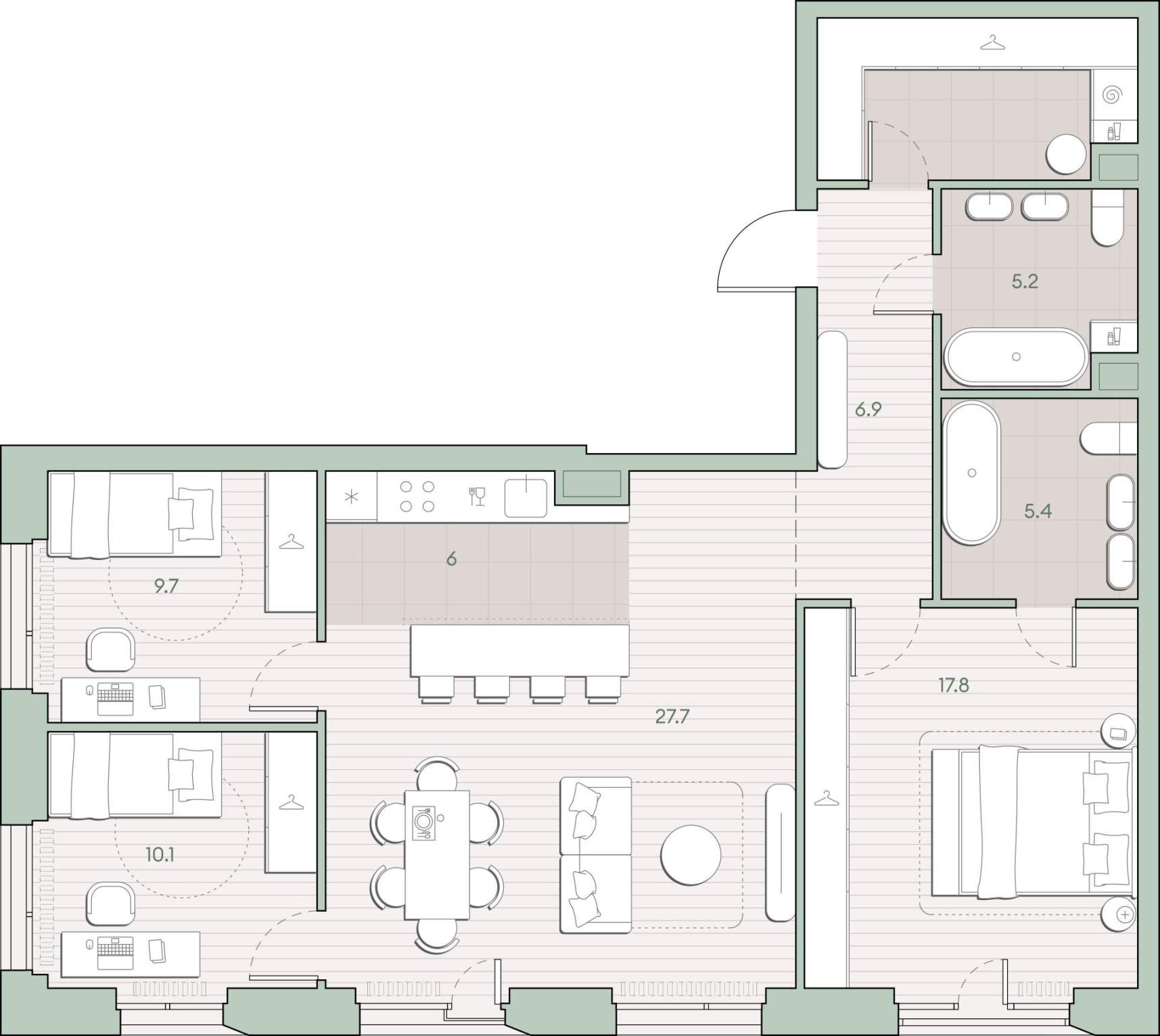 Купить 3-комнатную квартиру