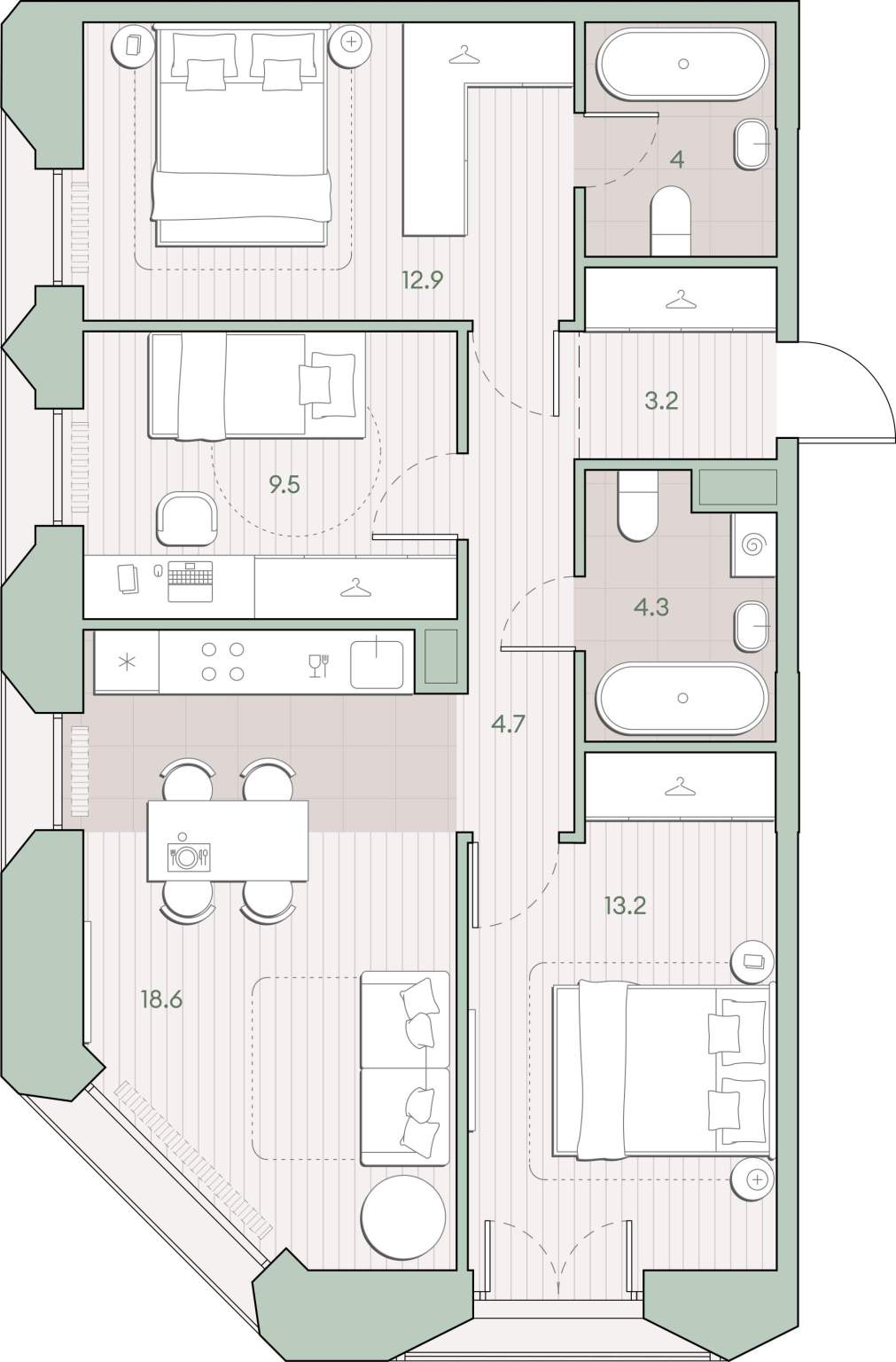 Купить 3-комнатную квартиру