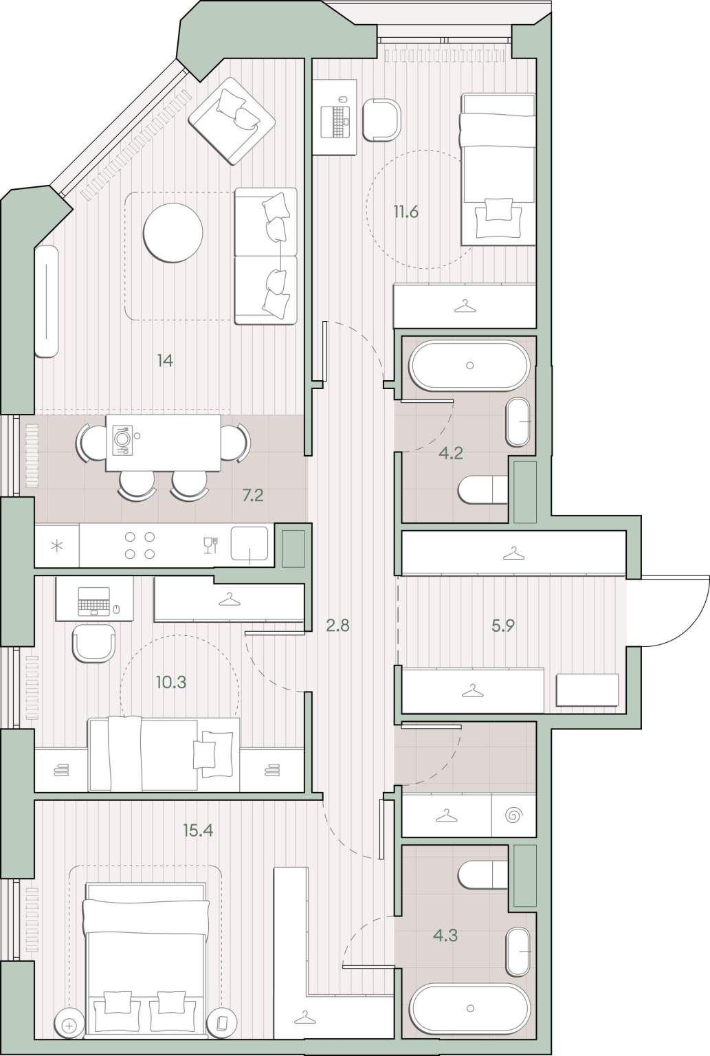 Купить 3-комнатную квартиру