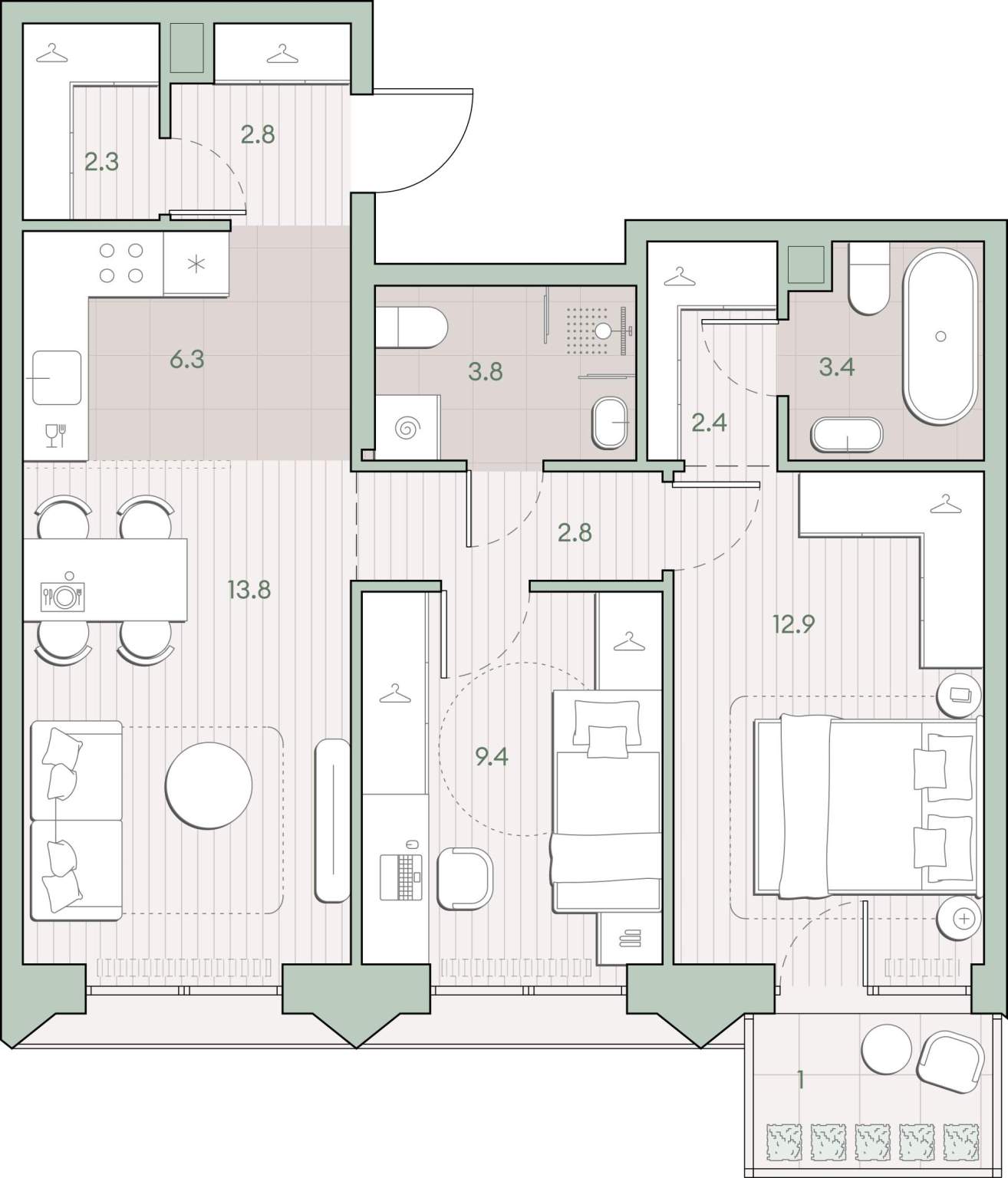 Купить 2-комнатную квартиру