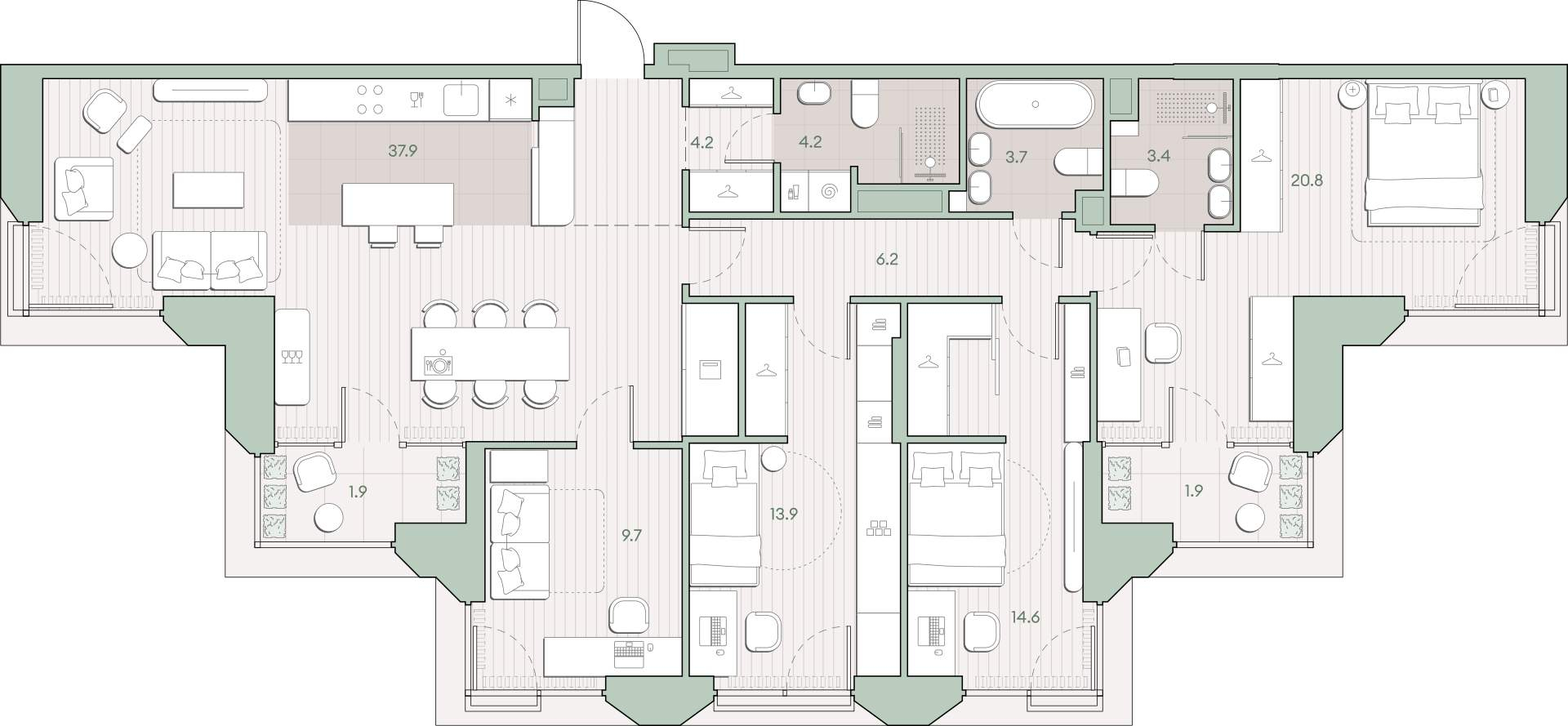 Купить 4-комнатную квартиру