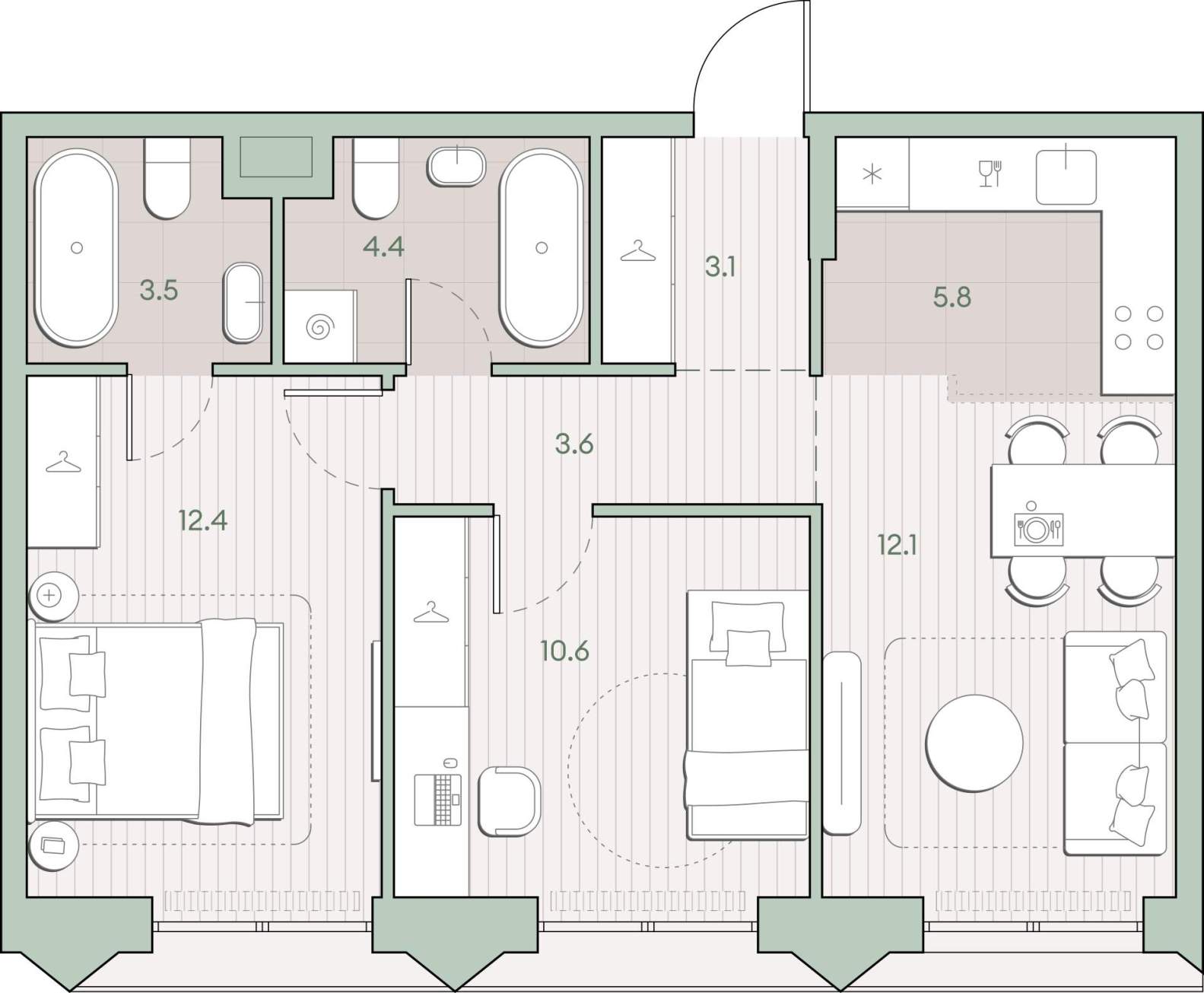 Купить 2-комнатную квартиру