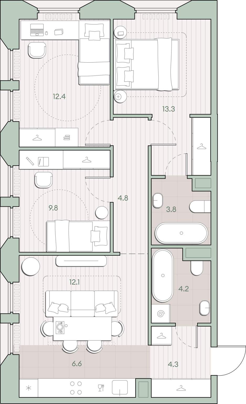 Купить 3-комнатную квартиру