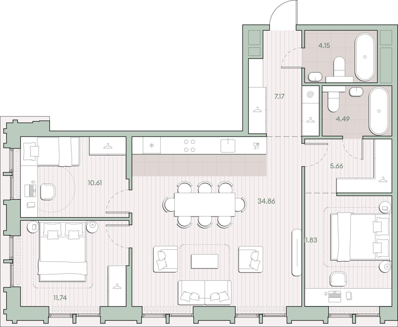 Купить 3-комнатную квартиру