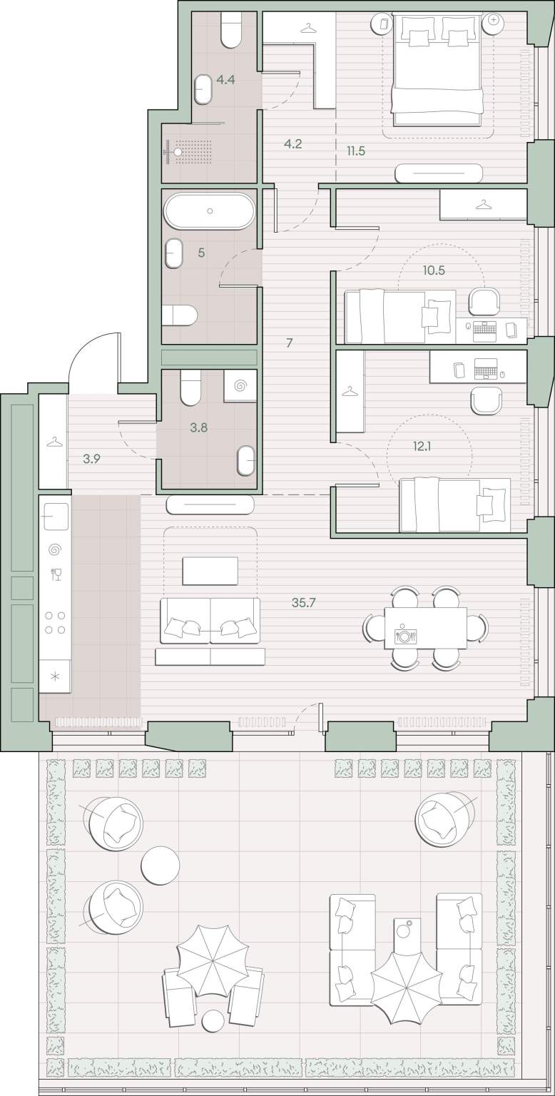 Купить 3-комнатную квартиру