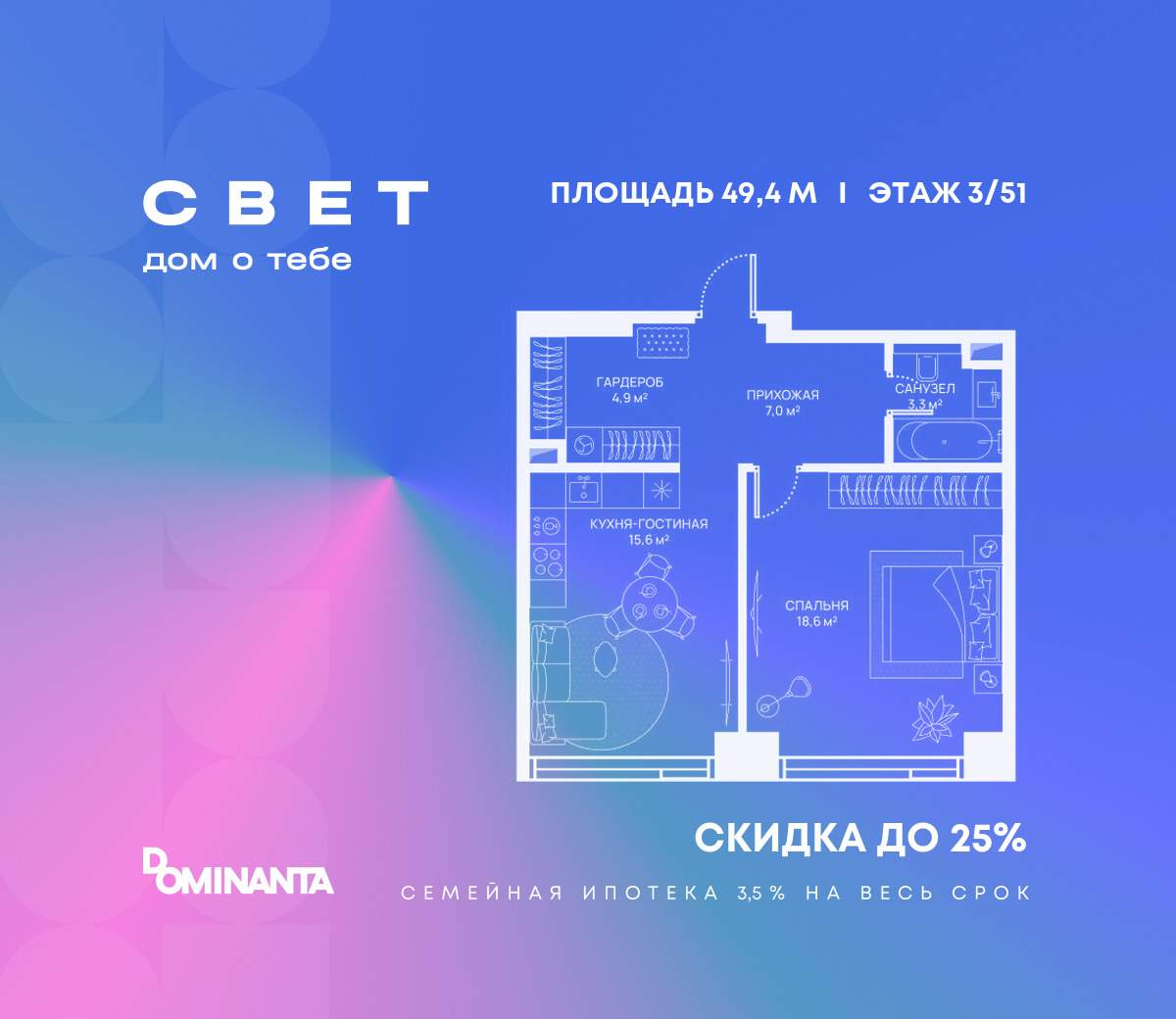 Купить 1-комнатную квартиру