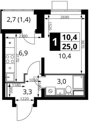 Купить --комнатную квартиру